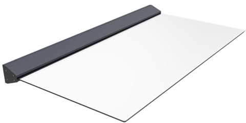 Vente-unique - Auvent de Porte en Aluminium L140 x l90 cm Plat avec LEDs - LUXAMA
