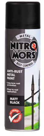 Nitromors Matt Metal Spray Paint 500 ml - UV & Fade Resistant for Metal Doors, Garden Furniture, Gates - No Primer Needed Rust Protection