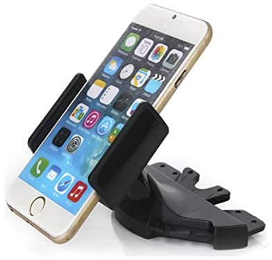 K-S-Trade Support Voiture pour Vivo Y20s Compatible avec Vivo Y20s Porte-Voiture Titulaire Smartphone Fente CD Holder Support Montage Radio Radio Noir -