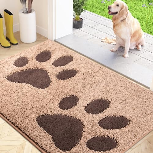 FCSDETAIL Zerbino Interno 50 x 80 cm, Tappetino Antiscivolo e Lavabile in Lavatrice, Tappetino d'Ingresso Assorbenti per Cane, Ingresso, Porta, Corridoio