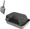Sharplace Semi-Closed Cat Litter Tray - Anti-Spill, High Rim, Detachable Cat Toilet - Large (40x28x16cm, Grey)