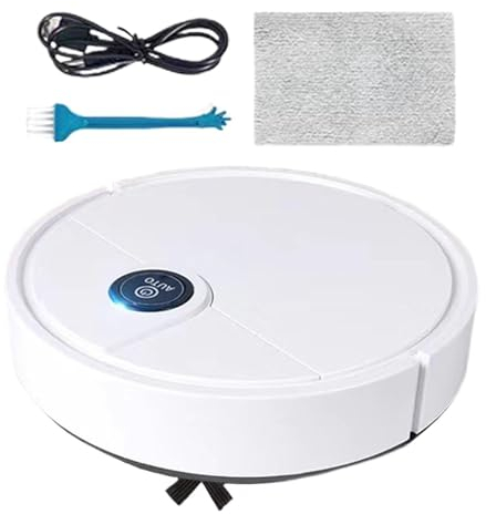 TROONZ Robot aspirapolvere,Aspirapolvere robotizzato | Pulitore Automatico Silenzioso per Scopa Intelligente, Batteria Ultrasottile da 1500 mAh