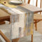 Camino de Mesa Moderno Lino Decoración de Mesa Amarillo Rústica Paño Decorativo para Vacaciones de Navidad, Gran Regalo, Mesa de TV, Despedida de Soltera, Comedor en Casa, 33 x 183 cm