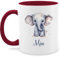 Tasse Tassen 325ml - Zootiere - Elefant Dickhäuter Grauer Riese Rüsseltier - 325 ml - Bordeauxrot - elefanten elefantenmotiv kaffeetassen elephant häferl name kaffeetasse geschenke teetasse und