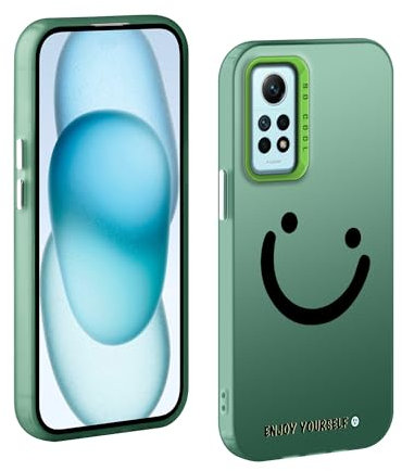 TAUYN Funda para Xiaomi Redmi Note 12 Pro 4G, Cara Sonriente Patrón Diseño Carcasa, PC Ultradelgado Anti-choques Protección Case, Verde