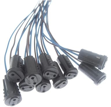 Douille de lampe G4 12V 220V, 20cm - 100cm, support de lampe G4 blanc/noir for têtes de cristal LED, ampoule halogène, 10 pièces/lot (Size : 30cm, Color : White)