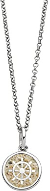 DUR Schmuck Kette STEUERRAD 2.0 Strandsand Silber 925/- rhodiniert 45cm (K2962) Erbskette