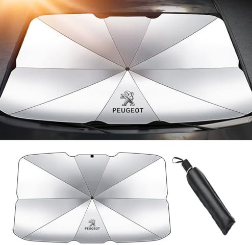 XENITE Coche Parasoles para Peugeot 207 Lunas Delanteras Parasol Delantero Cubierta Parabrisas Protección UV Accesorios