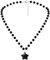 Eigso Gothic Perlen Kette Halskette Choker für Frauen Männer Mode Klassische Goth Star Halsketten Kragen für Frau Mann