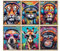 Bunte Graffiti-Tiere auf Leinwand, Wandkunst, Gamer, Kopfhörer, Tier-Poster, Löwe, Tiger, Katze, Hund, Orang-Utan, Giraffe, flippige Gemälde, Bilder, Pop-Art-Wanddekoration für Teenager, Jungen,