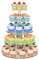 weddingwish 5 Tier Round Cupcake Stand for 50 Cupcakes, Acrylic Cupcake Display Stand, Clear Cupcake Tier Stand, Cupcake Holder Stand for Birthday Party Baby Shower