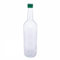 Glass Water Bottle, 1 Litre & Cap Juice Mineral Elderflower Cordial Sparkling (Green Cap, Pack of 15)