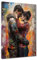 Liebespaar Colour Splatter Pop Art Leinwandbild Wandbild Kunstdruck XL Wanddeko Größe 30x40x2cm