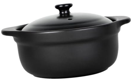 Hoement Pentola Ceramica Per Stufato Da Cucina Capacità Design Ergonomico Con Manici Doppia Per Cottura e Riscaldamento Uniforme Per Zuppe e Pasti Famiglia
