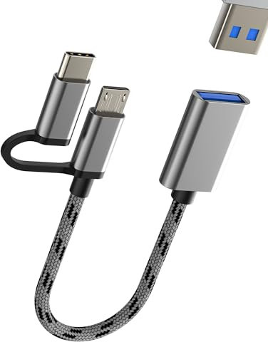 Adattatore USB C Micro USB a OTG 3.0 Femmina per Apple iPhone iPad compatibile per Samsung MacBook Android Type C Maschio Convertitore Dati Adattatore Tablet Prolunga Cavetto Chiavetta Adapter mc-otg