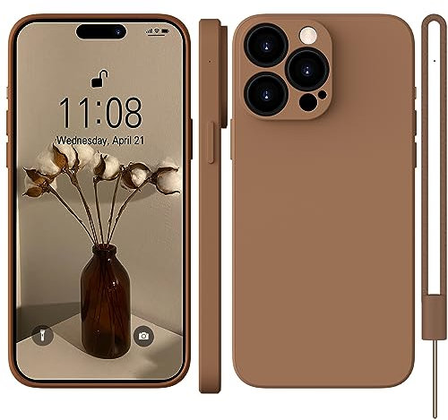 WXX für iPhone 14 Pro Hülle Silikon Case, Handyhülle für iPhone 14 Pro Dünn Slim mit Microfiber, Kratzfeste Rundumschutz Case Hülle für iPhone 14 Pro 6.1'' Matte Brown