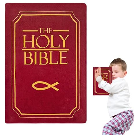 Heilige Bibel Kissen, Glaubens Bibel Kissen, Aufklappbares Heiliges Bibel Kissen, Buchform Holy Bible Stuffed Plushie, Buchform Bibelvers Kissen, Bibelkissen In Buchform Für Kinder Und Erwachsene