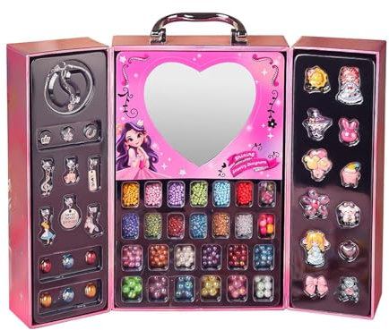 Armband-Herstellungsset für Mädchen, Charm-Schmuck-Herstellungsset - Kreativitätsspielzeug für kleine Mädchen, Basteln mit Charm-Armbändern - Halsketten-Zubehör-Set, Schmuckherstellung, exquisit für O