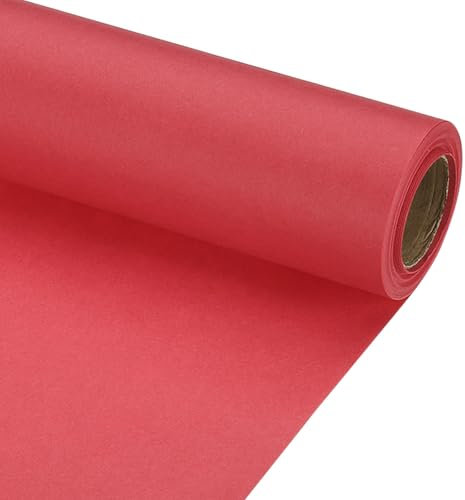 PATIKIL Geschenkpapier, 38cm x 7.6m 70 GSM Geschenkpapier Rolle Geschenkpapier Einfarbig Packpapier Wrapping Paper für Poster Pinnwand Geschenkverpackung, Rot