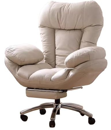 lirrebol 360° Swivel Gaming Chairs & Office Desk Chairs, Adjustable Height, Wide Seat, Footrest & 3-Level Reclining Backrest (115°-150°), Perfect for Living Room, Bedroom, Home Office