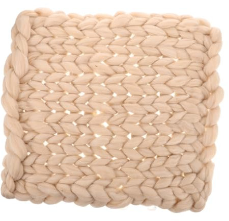 SWOOMEY Dicke Strickdecke Aus Wolle Grobstrickdecke Für Sofa Bettdecke Warme Überwurfdecke Handgefertigt Vielseitig Einsetzbar Gemütliches Zuhause-Accessoire