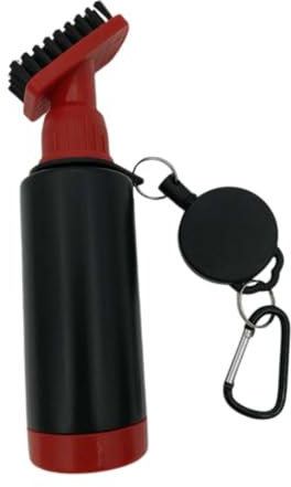 Baoblaze Golf Club Reiniger Pinsel Groove Reinigung mit Wasserflasche tragbare Wasserspray -Pinsel im Freien für Erwachsene Männer Enthusiast, Rot