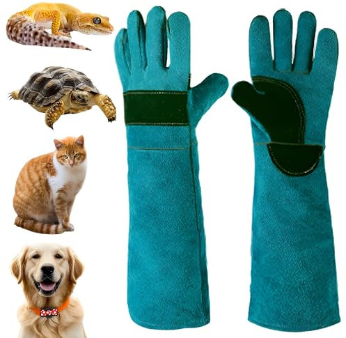 MZSX gant résistant aux morsures pour la manipulation d'animaux, 45 cm, gants de travail anti-morsure pour reptiles, soudure, jardinage, manipulation avec chat/chien/oiseau