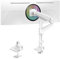 Single Monitor Mount for Curved Flat Screens, Heavy Duty Ultrawide Tall Monitor Arm, Fits 13 to 49 Inch, Holds Up to 44lbs, 75/100 Vesa Mount, Perfect for Samsung Odyssey G9 LG and More, White