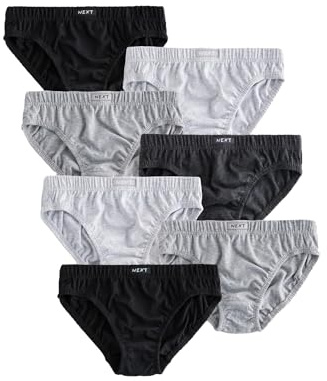 NEXT Jungen Unterhosen aus 100% Baumwolle, 7er-Pack Monochrom Numeric_170-numeric_176