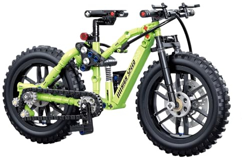 SymGrpu Hochgeschwindigkeits Mountainbike Bausteine Bausatz, 244 Stück Techinik Fahrrad-Klemmbausteine, Fahrrad Modell Geschenk Spielzeug für Erwachsene, Home Office Dekoration