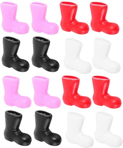 CONGARTENO 96 Weihnachtsstiefel Weihnachtsmann – Winzige Puppenschuhe – Miniatur-puppenhaus-Dekoration – 2 cm Große Mini-Schuhe Aus Kunststoff Zum Basteln, Weihnachtsdekor, Kinderspiel