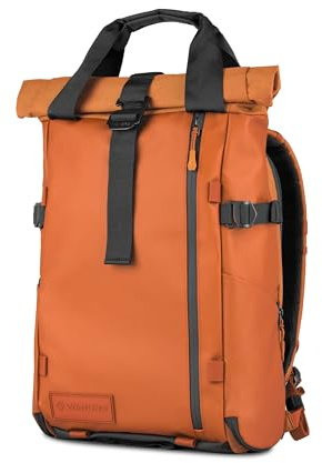 WANDRD PRVKE V4 Weatherproof Travel & Camera Backpack - Everyday Bag, Quick Access & Extension, orange, wenig