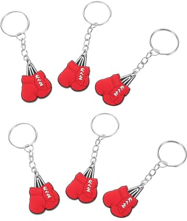 TOGEVAL 1set Boxing Glove Keychain Durable Pvc Gloves Pendant for Gym Bag Stylish Athletic Training Keyring for Sports Enthusiasts and Boxing Lovers 10pcs