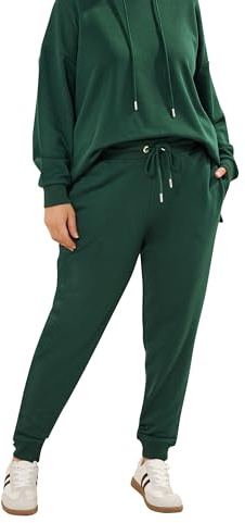 Yours Curve Red Tie Cuffed Joggers - Women's - Plus Size Curve