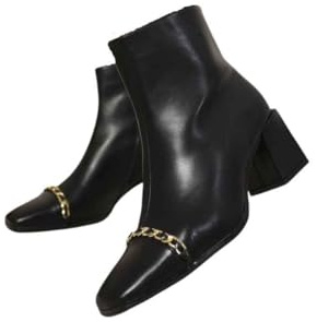 IKRUSH Two Tone Side Zip Block Heel Ankle Bootscasual Mid Ankle Regular casual