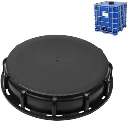 HJ-fuzhou IBC Deckel, 163mm Tank Abdeckung IBC Tank Zubehör, IBC Container Verschluss Kappe für Wassertank Regentonne,Container (Schwarz)