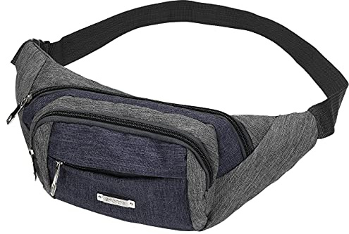 Betz Bauchtasche Gürteltasche Hüfttasche Bikertasche Reisen Wandern 2-farbig Lindau Farbe grau-blau