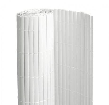 Atout Loisir Canisse en PVC Blanc - 90% d'occultation, Long 9 m, Hauteur 1 m