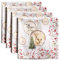 Maison d' Ermine Mountain Life Weihnachtsservietten, 100% Baumwolle, weich und gemütlich, ideal für Familienessen, Hochzeit, Cocktail, Küche, Thanksgiving/Weihnachten, 45 cm x 45 cm, 4 Stück