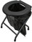 24ocean Mobile Klapptoilette Set Schwarz WC Klo Camping, Gestell Schwarz, 6 Einweg Beutel