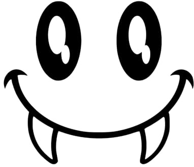 generisch Vampir Smiley Aufkleber Zombi Halloween Knoblauch Blutsauger Sticker Grafik JDM in 6 GröÃŸen und 21 Farben