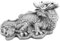 gartendekoparadies.de Chinesischer Drachen, Steinfigur, H. 28 cm, 15 kg, Grau, frostsicher aus Steinguss für Außenbereich