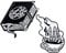 2pcs Halloween Broche Magie Noire Livre Tasse De Café À La Main Pin Cartoon Broche À Dos Punk Lapel Badges Cadeau
