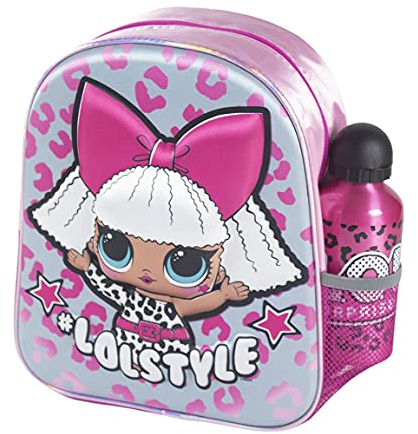 CERDÁ LIFE'S LITTLE MOMENTS Botella de Agua Infantil LOL Surprise-Licencia Oficial MGA para Niñas, Azul, Mochila Recomendada 3-6 años, en Edad de Preescolar