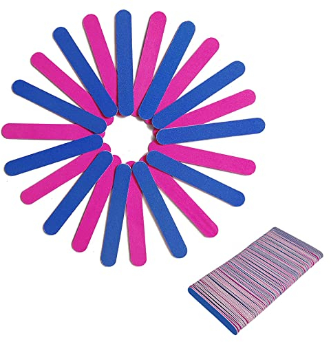 100 Stück Mini-Nagelfeilen, doppelseitig, Körnung 180/240, tragbar, professionell, Emery Boards Nagelfeile, Werkzeug zum Stylen der Nägel für Zuhause und Salon