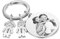 Kaululu Personnalisé Prénom Porte-clés avec Photo Acier Inoxydable Noms Gravure 2 Poupée Pendentif Mémorial Anniversaire Cadeau pour Femmes Hommes