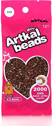 Artkal® MINI A Soft 2,6 mm Bügelperlen Beads / 2000 Stück / A32 Brown Steckperlen