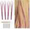 800 Glitzer Haarsträhnen Lametta für Haare 120 cm Tinsel Hair Extensions Glitter Glitzersträhnen Haarverlängerung Fairy Haarlametta Haarextension Kit (Pink Lila)