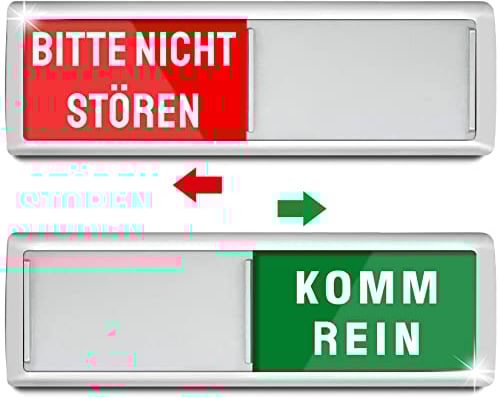 PSLER Bitte Nicht STÖREN Schild - KOMM REIN Türschild Bitte Nicht Stören Do Not Disturb Schild Türschild Bitte Klopfen Schild Schiebeschild Sign for Bedroom Privatsphäre Türschild für Büros, Zuhause