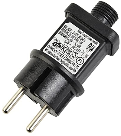 31V Lichterkette Netzteil Adapter, LED Netzteil, 31V 6W Stecker für Lichterkette mit Speicherfunktion, LED Niederspannungs Transformator,IP44 GS Stecker für Weihnachtsbeleuchtung, Lichterkette